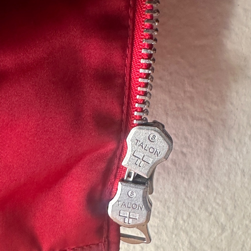 Acne Studios Red Bomber Jacket Full Zip Lightweight Mid-Length Men's Size 50 - Picture 9 of 9